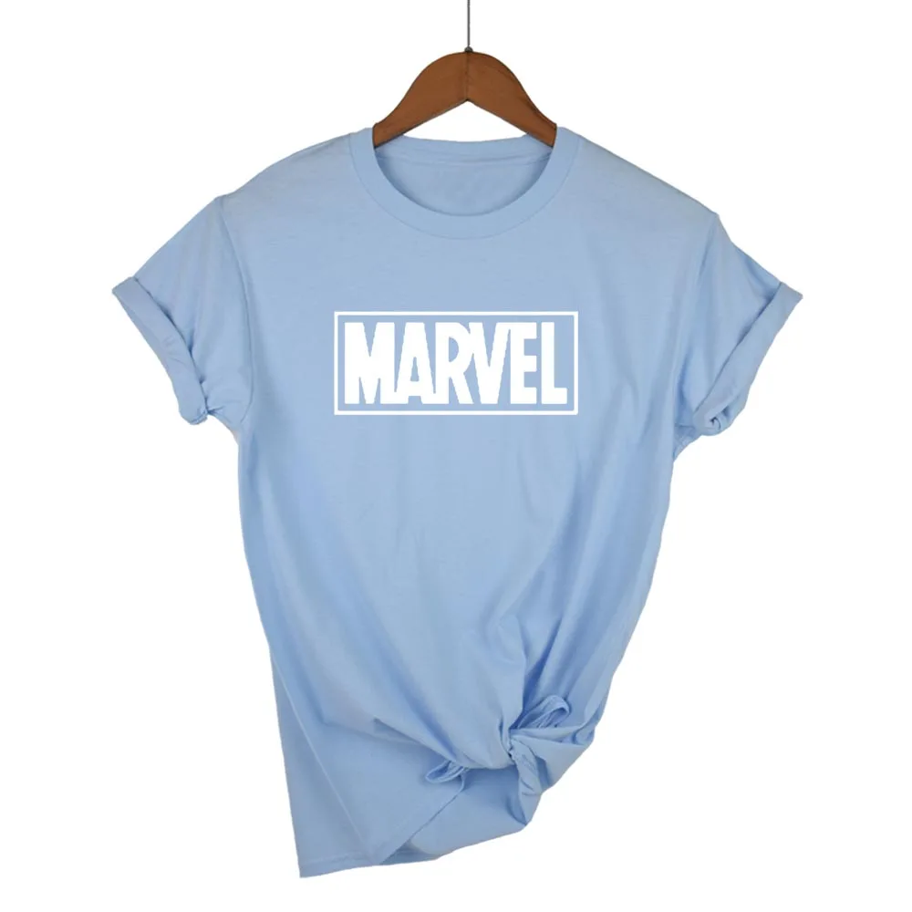 2018 модные Harajuku повседневные женские футболки в стиле панк Рок MARVEL ts хлопковая