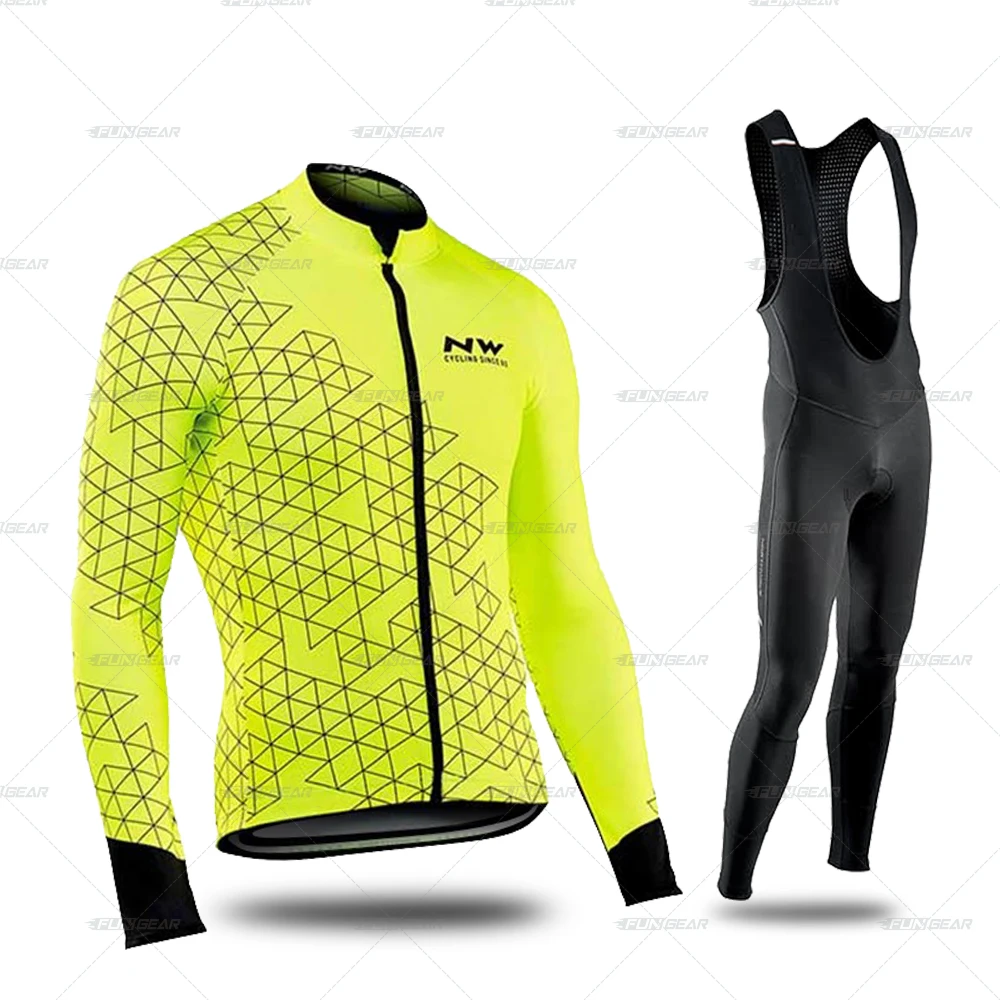 Pro Team длинный рукав Джерси комплект велосипедная одежда для езды на горном велосипеде спортивная одежда триатлонный костюм Maillot Ropa Ciclismo осень