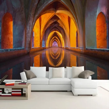 

Custom Wall Mural Wallpaper For Walls 3D Stereo Arch Photo Wall Paper For Living Room Bedroom Indoor Decoration Wall Painting