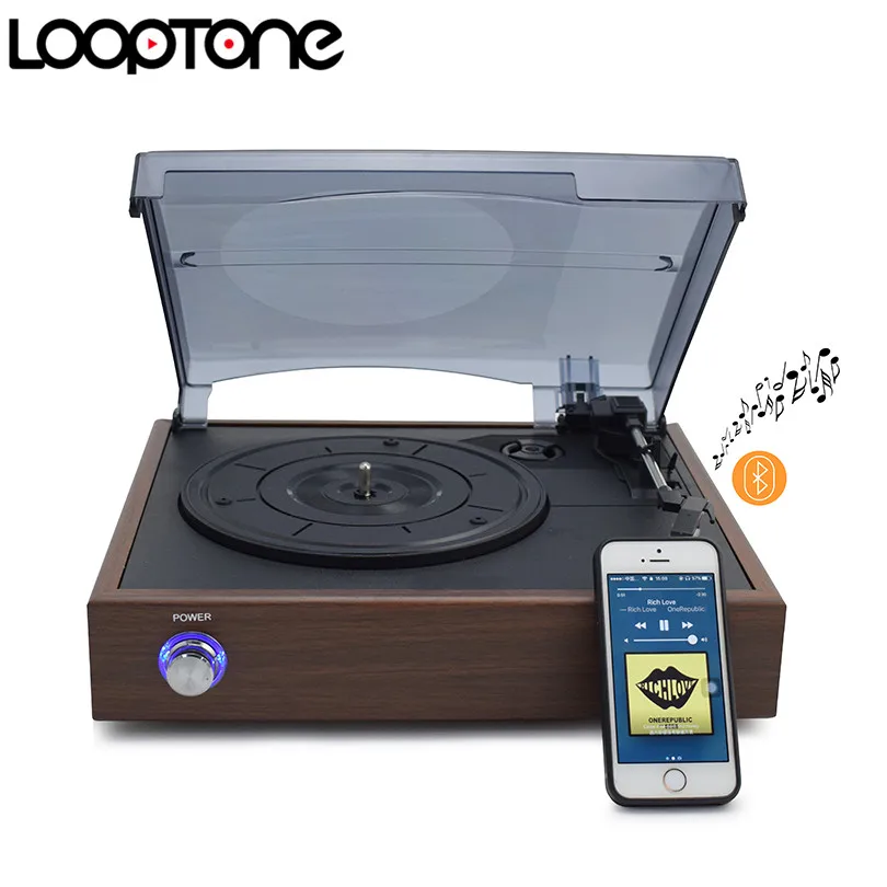 Looptone 33/45/78 об./мин. Bluetooth виниловую пластинку LP проигрыватель Проигрыватель