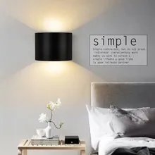 6 Вт из светодиодов открытый бра крыльцо внешние круглый бра освещение фонарь светильника с 2 cob из светодиодов чипы