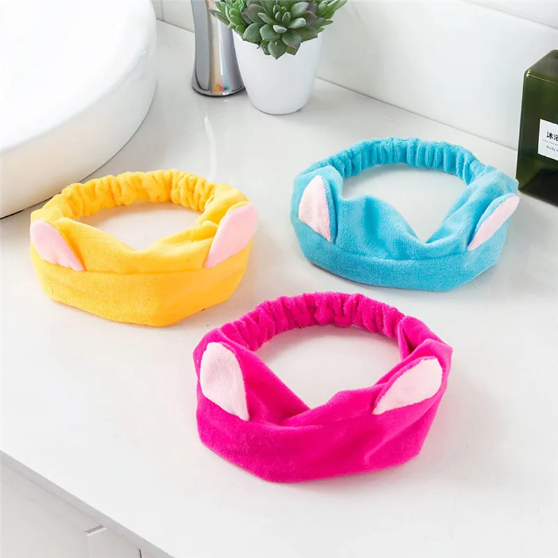 

Fashion Candy Cute Cat Ears Summer Hair with Sport Sweet Cute Headband Hair Headdress Makeup Towel Hair Band Hair Accessories M2