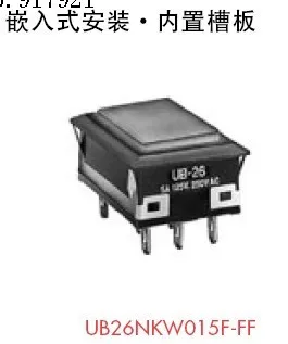 

[ZOB] Flush mounting UB26NKW015F-FF button switch button switch genuine imported Japanese nkk --5PCS/LOT