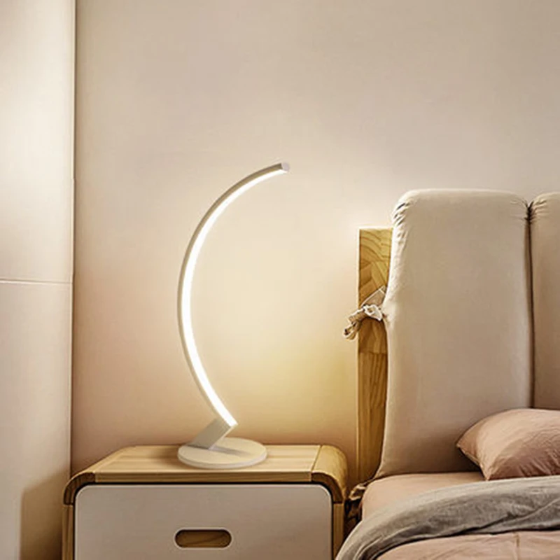

Table lamp Modern led light study room decorative bedroom fixtures home contemporary hot sale White dimming remote table lights