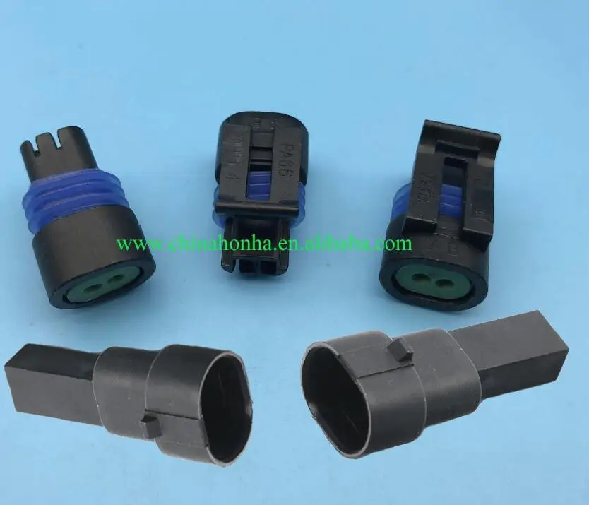 

free shipping 2 Pin Female And Male Auto Sensor Connector Automotive Plug Socket 12162195 12162193 for Delphi