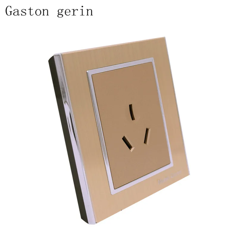 

AU Standard Air Condition Water Heater Socket Outlet Embed Mounted 50HZ 16A 250V High Power Wall Switch Outlet Panel Luxury Gold