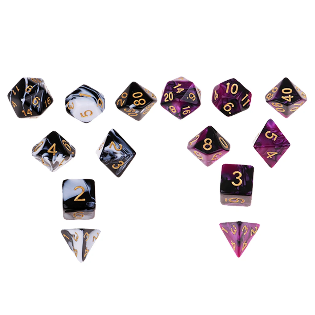14PCS Polyhedral Dice 16mm for Dungeons and Dragons Casino Supply