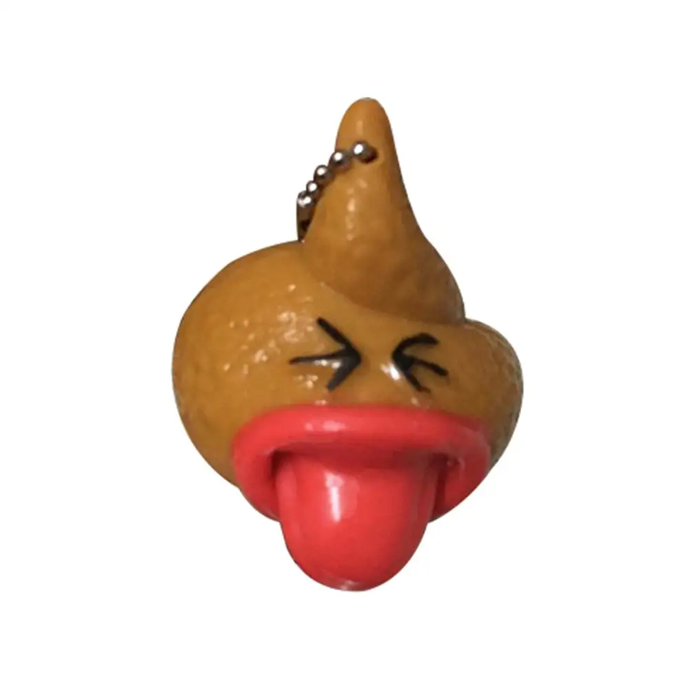 

Creative Tongue Poop Funny Anti Stress Squeezed Toy Prank Gift Key Chain Hanging