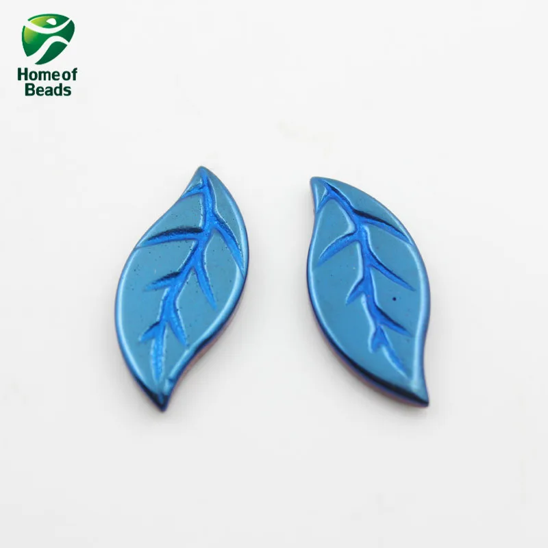 

hot sale fashion hematite rainbow leaf pendant accessories diy accessories (20 piece/lot) HP1118