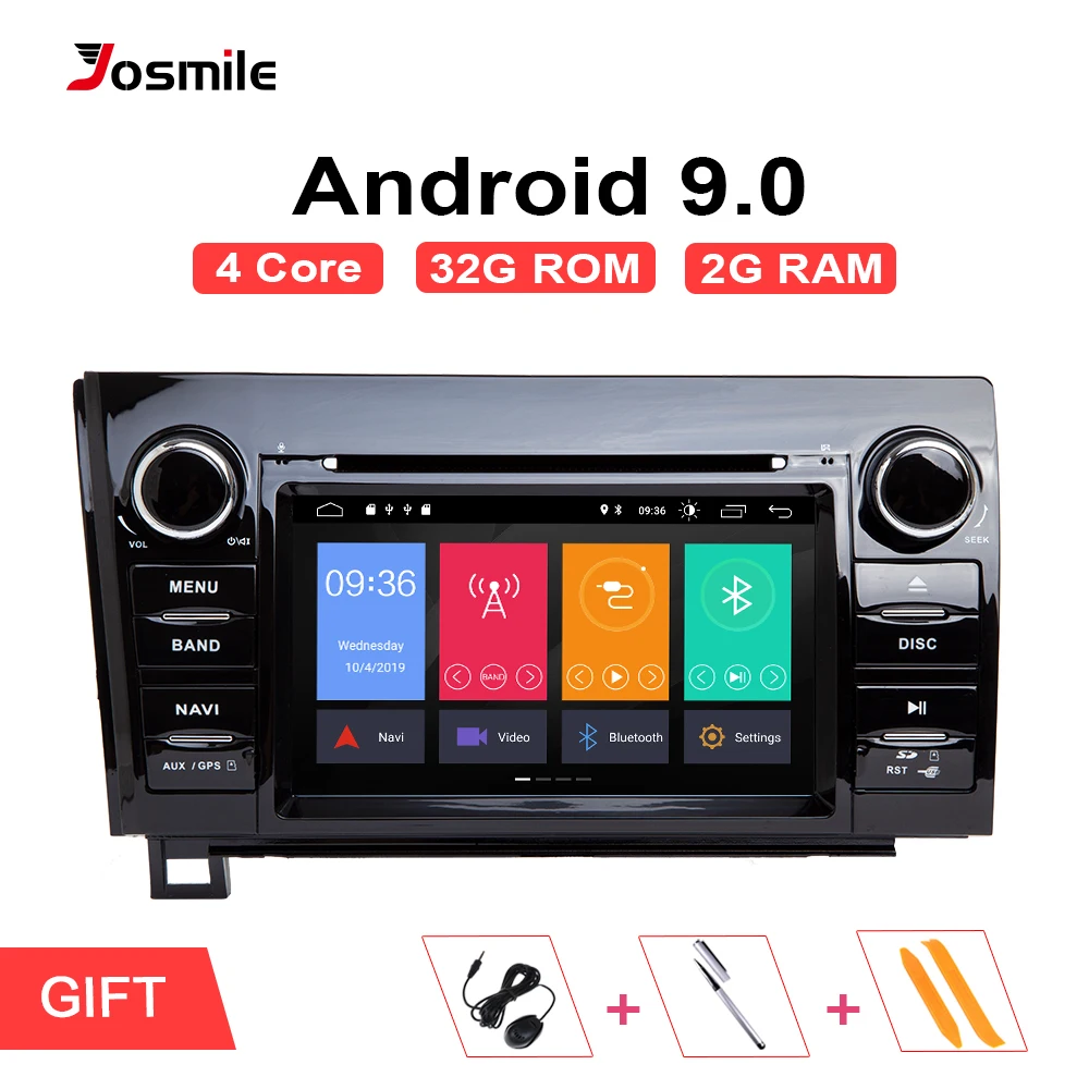 Top Josmile 2 Din Android 9.0 Car DVD Player For Toyota Sequoia Toyota Tundra 2007 2008 2009 2010 2011 2012 2013 Autoradio Wifi IPS 0