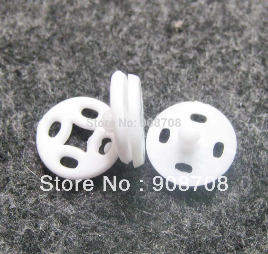 

NB0001 round White Snap button for clothes 10mm plastic snap buttons 150 sets sewing accessories