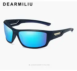 DEARMILIU TR90 Frame Для мужчин s поляризованные очки зеркальное покрытие квадратный Ночное Видение солнцезащитные очки Óculos очки Аксессуары для