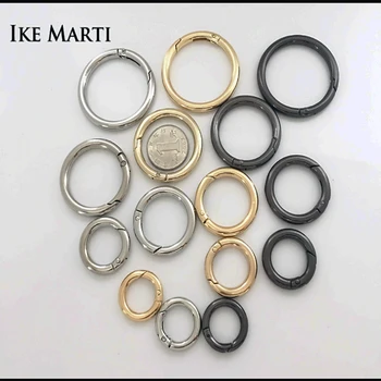 

4PCS Metal D O Ring Openable Clap For Bags Handbag DIY Snap Clasp Claps Trigger For Handbags Straps for Bag Parts Accessories