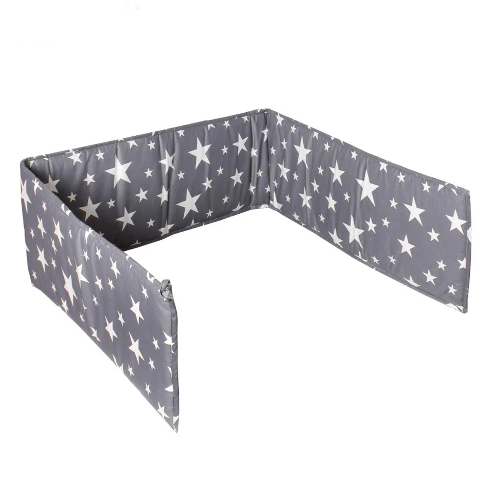 1PCS Baby Crib Cotton Bumpers In the Crib For Newborn Cotton Linen Cot Bumper Baby Bed Protector Grey Stars Print Kids Bedding 1PCS Baby Crib Cotton Bumpers In the Crib For Newborn Cotton Linen Cot Bumper Baby Bed Protector Grey Stars Print Kids Bedding