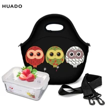 waterproof lunch bag tote with zipper owl image Lunch Picnic Cooler Bag neoprene Lunch Box Bag pearland oilers p lunch tote personalized