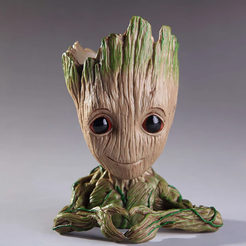 Funny Groot Plants Pot With Love Heart Home Ornaments Desktop Decoration Accessories Girl Friend Gifts Figurines Home Decor