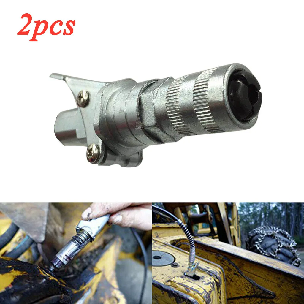 

Grease Coupler Grease Guns Tool Parts Durable Locking Clamp Type Metal Quick Release for Grease Locks on does not leak Tools