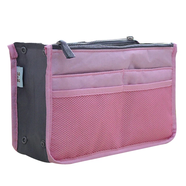 Organizer Insert Bag Women Nylon Travel Insert Organizer Handbag Purse Large liner Lady Makeup Cosmetic Bag Cheap Female Tote -