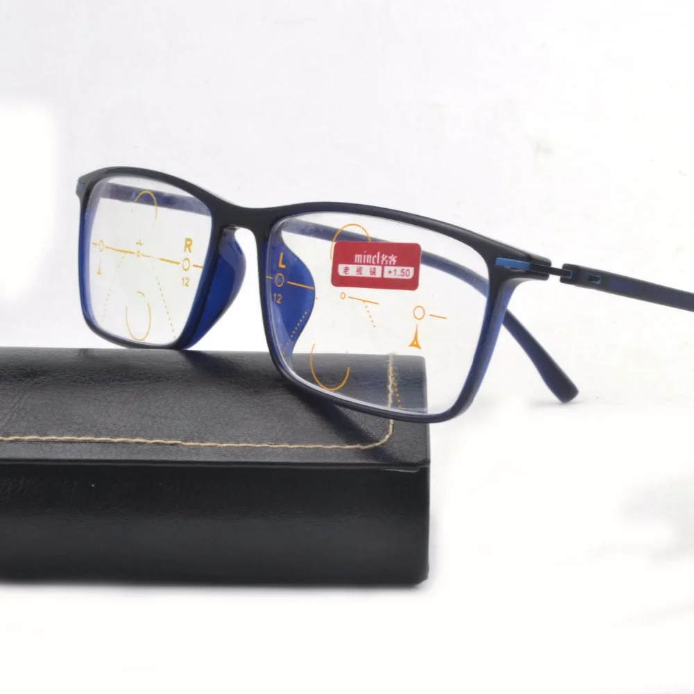 New metal square photochromic reading glasses smart zoom reading ...