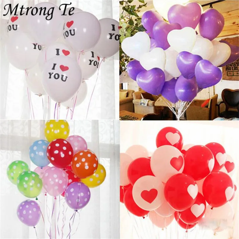 

12Inch 50pcs/lot Wedding latex Balloons Red Heart Balloon Birthday Party Balloons Latex Balloons Lover Celebration Decorative