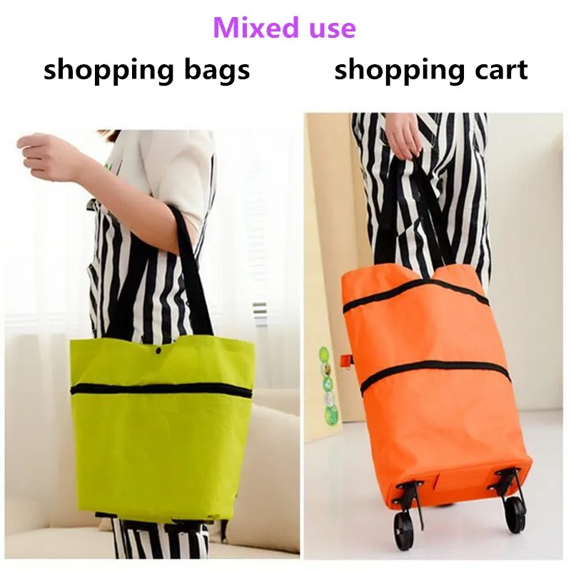 Oxford Doek Foldable Bag New Reusable Shopping Bag Trolley Bags On
