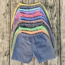 Бутик Детской Одежды Летние Мальчики Шорты Полосатый Плед Хлопок Seersucker Шорты Оптом