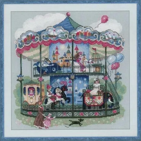 CS-1695 Cross Stitch Kit Carousel Merry Go Round riolis 1458