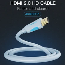 Vention HDMI Cable 2.0v 1m 2m 3m 5m 8m 10m Super Speed 4K HDMI 2.0 Cable 3D 60HZ For HDTV LCD Projector Laptop PS3 Cable HDMI