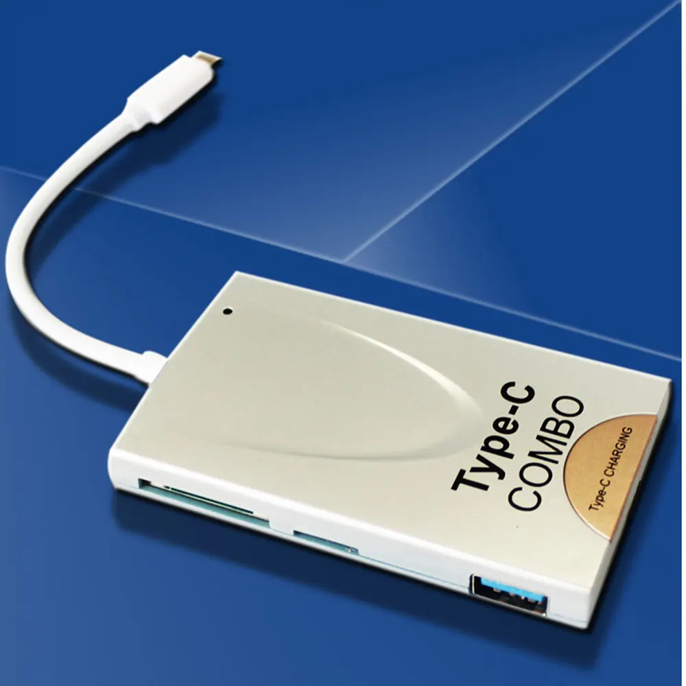 

USB C Hub 3.1 Type C 3-port Hub + Type C PD Charging Port + TF/SD Card Reader Munti-function Adapter for all type-c device