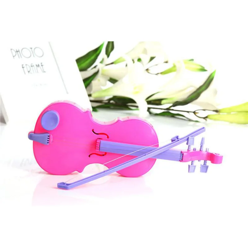 Magic Electric Violin Children Cute Rosy Mini Simulation Musical Instruments Safe Educational Toy TC0009