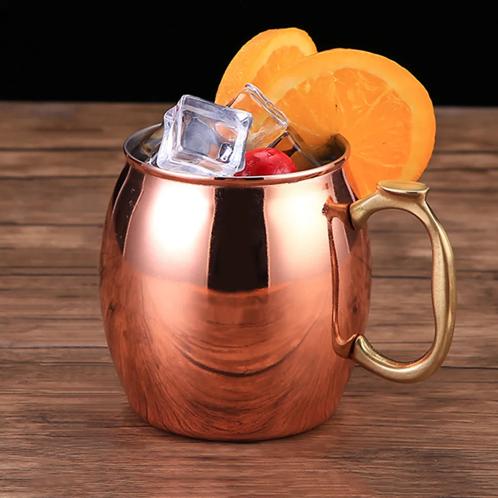 

Moscow Donkey Mule Cup High Quality Copper Stainless Steel Cup Tea Coffee Mug Handgrip Beer Stein Taza Tankard Caneca Tumbler