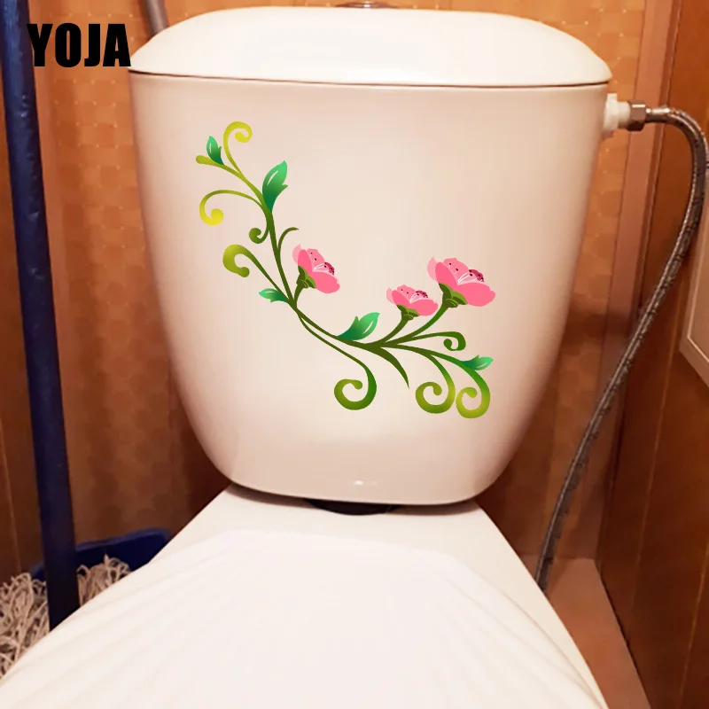 YOJA 25*12 5 см свежие маленькие красные цветущие лозы комнатные наклейки на стену