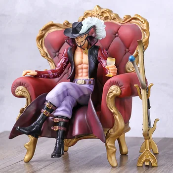 

Anime One Piece GK POP Dracule Mihawk PVC Action Figure Collection Models Toys Gifts