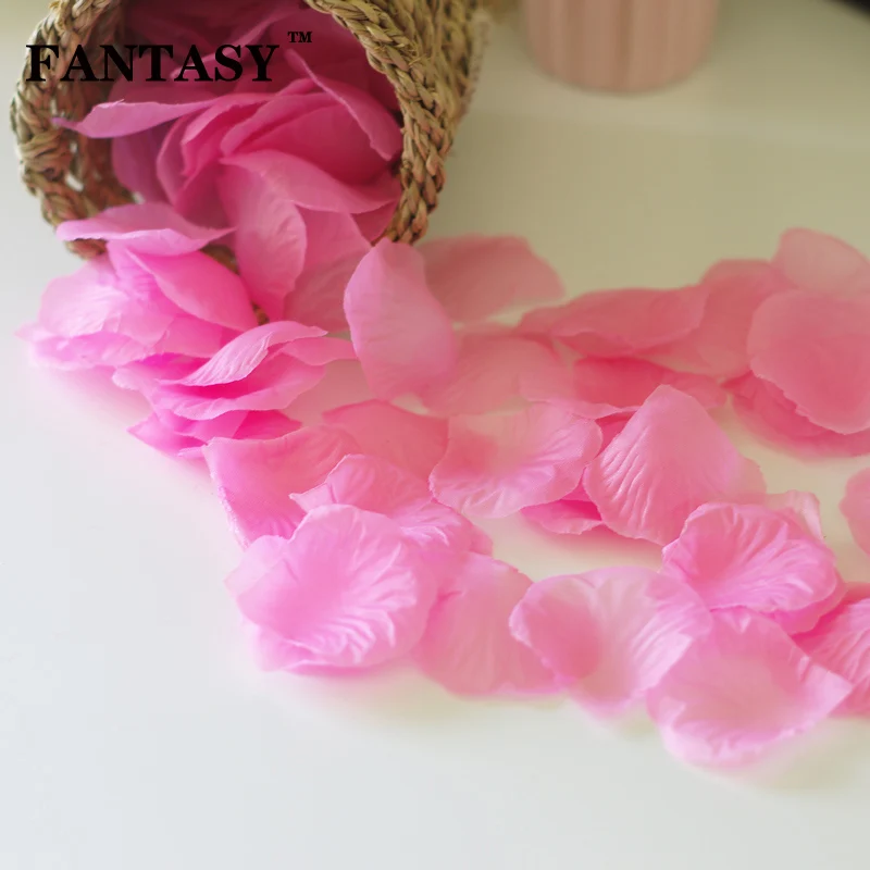 

FANTASY 300pcs Pink Rose Petals Wedding Valentine's Day Romantic Fake Petals Silk Artificial Confetti Flower Rain Rose Leaves