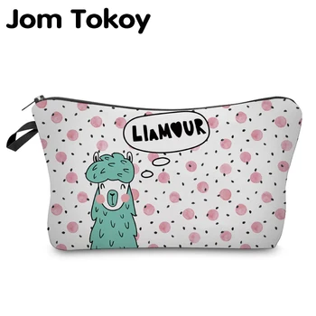 

Jom Tokoy Cosmetic Organizer Bag Make Up Printing Llama Cosmetic Bag Fashion Women Brand Makeup Bag Hzb923