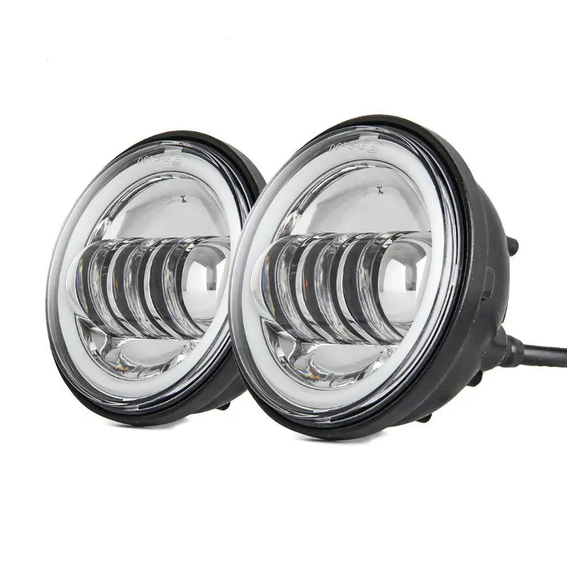 4.5inch LED fog light silver with halo2800