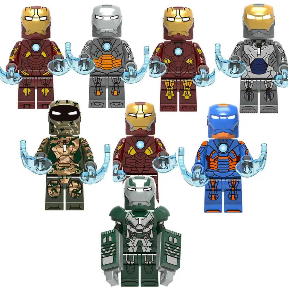

Avengers Iron SpiderMan MK50 MK80 Super Hero marvel Figures Building Blocks Bricks Model Toys For Children