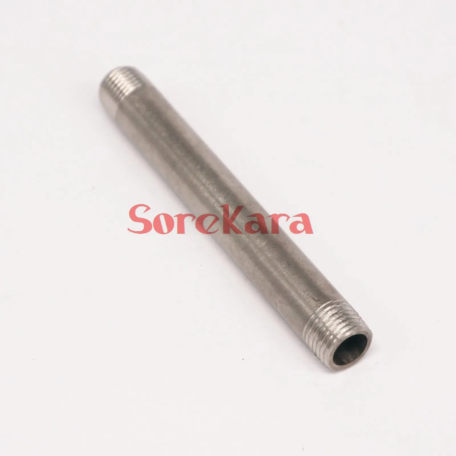 

1/4" BSP Equal Male Thread Length 100mm Barrel Nipple 304 Stainless Pipe Fitting Connector Coupler water oil air