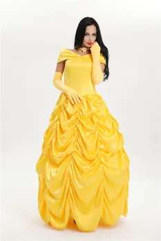 

Beauty and the beast csotume 2017 cartoon princess beauty cosplay costumes adult princess fancy dress costume