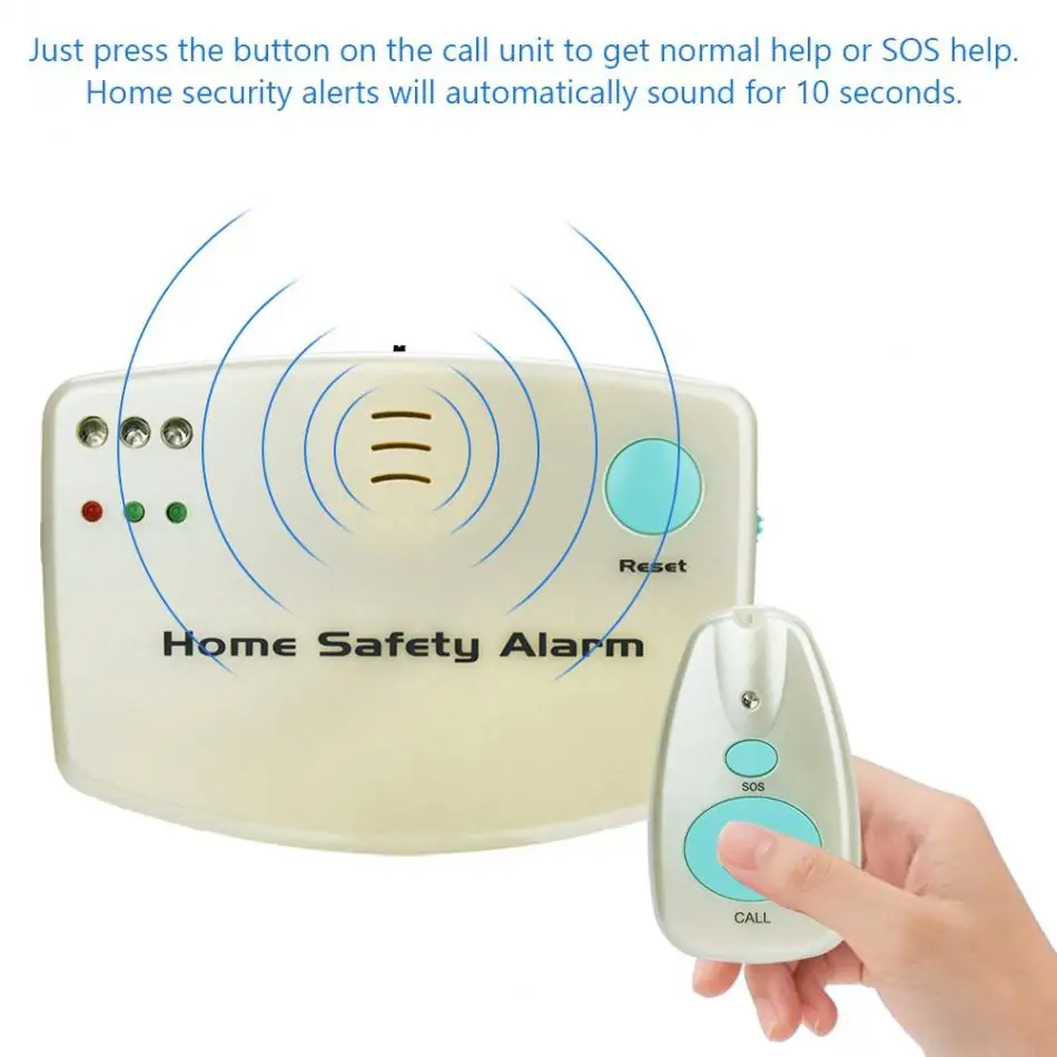 Охранная сигнализация для пожилых людей/детей, аварийный пейджер, кнопка вызова, система охранной сигнализации