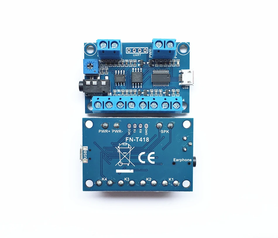 

Programmable MP3 Module Recordable Voice Module 4 Buttons Triggered MP3 Player Module Able to Play Mutiple Files on Per Button