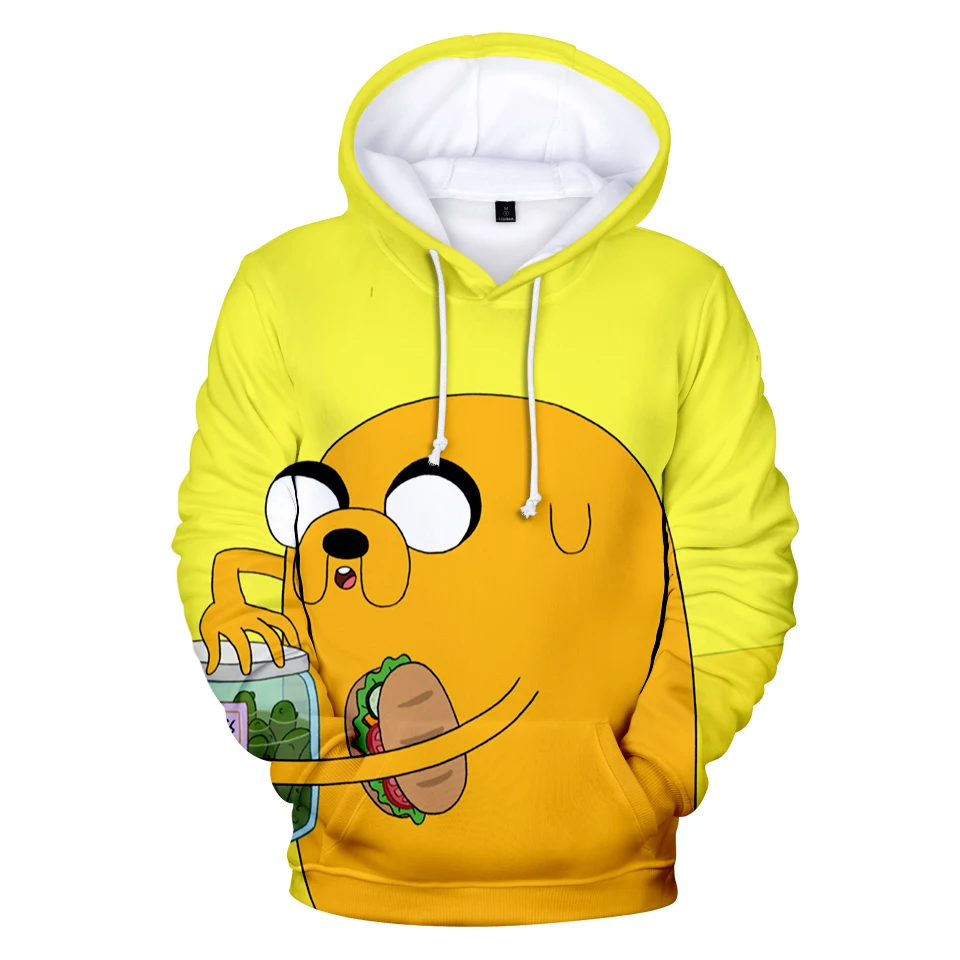  Hot sale Adventure Time Hoodies sweatshirts 3D print Fashion Cartoon Yellow Hoodie cool hoodie for 