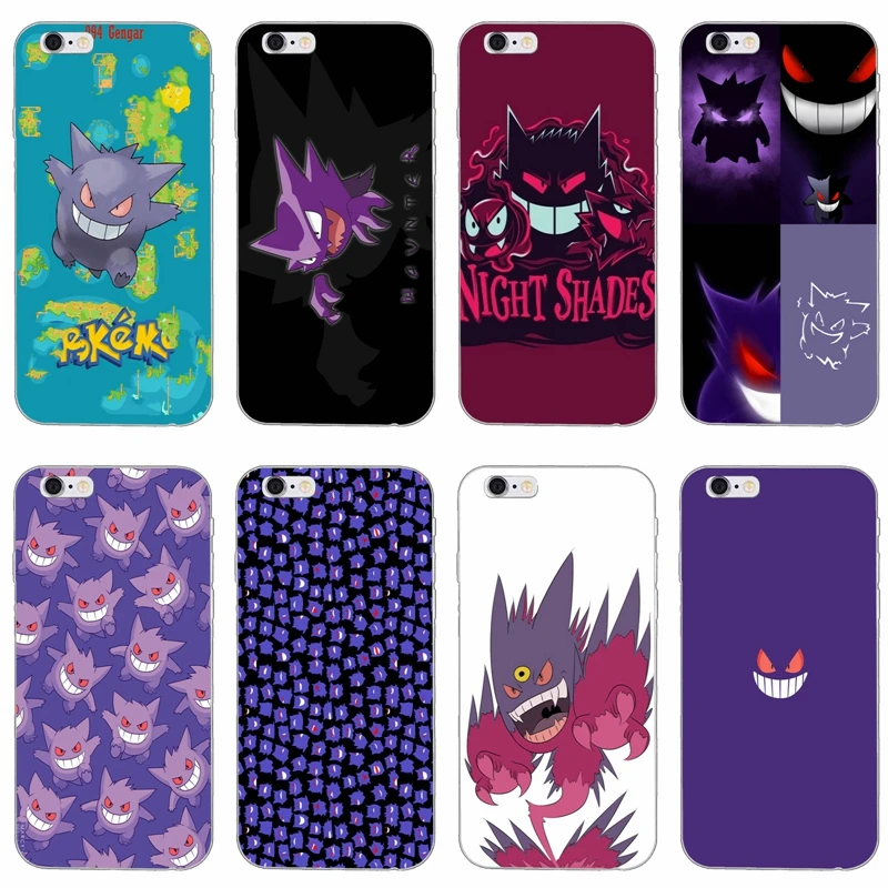 

cute cartoon anime pokemon Gengar silicone Soft phone case For Samsung Galaxy S3 S4 S5 S6 S7 edge S8 S9 Plus mini Note 3 4 5 8