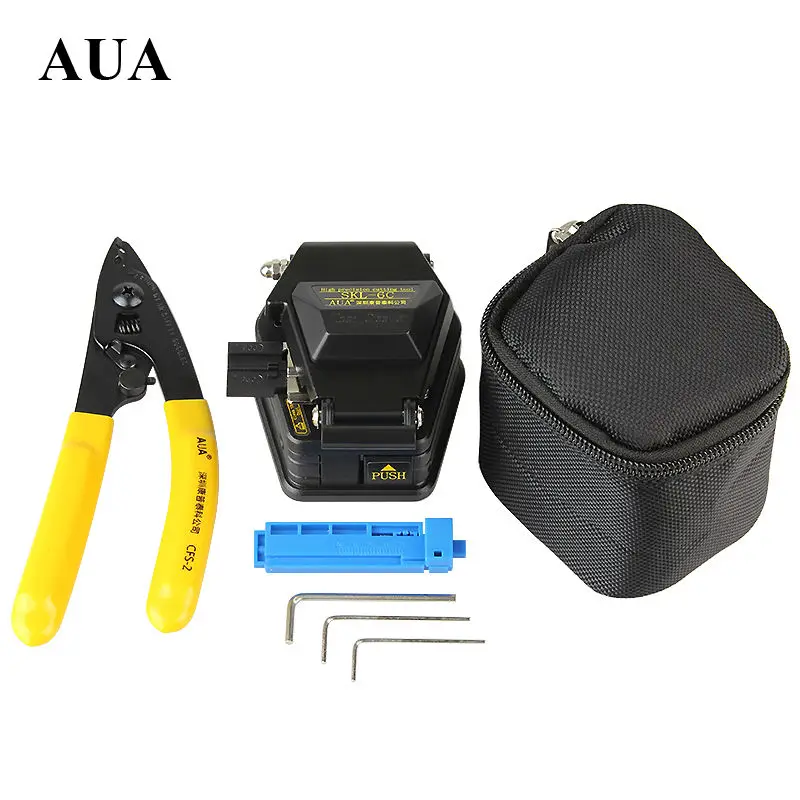 

Free shipping Fiber Optic Tool 3 in 1 FTTH Splice fiber optic tool kits Fibre stripping +SKL-6C fiber cleaver