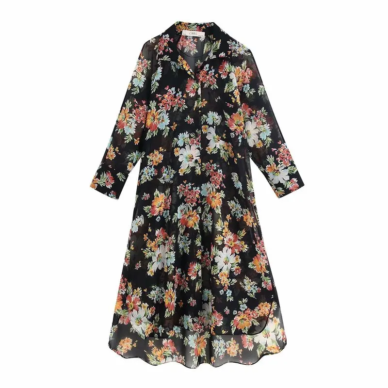 

1981-50-9742 European and American fashion MIDI printed dresses