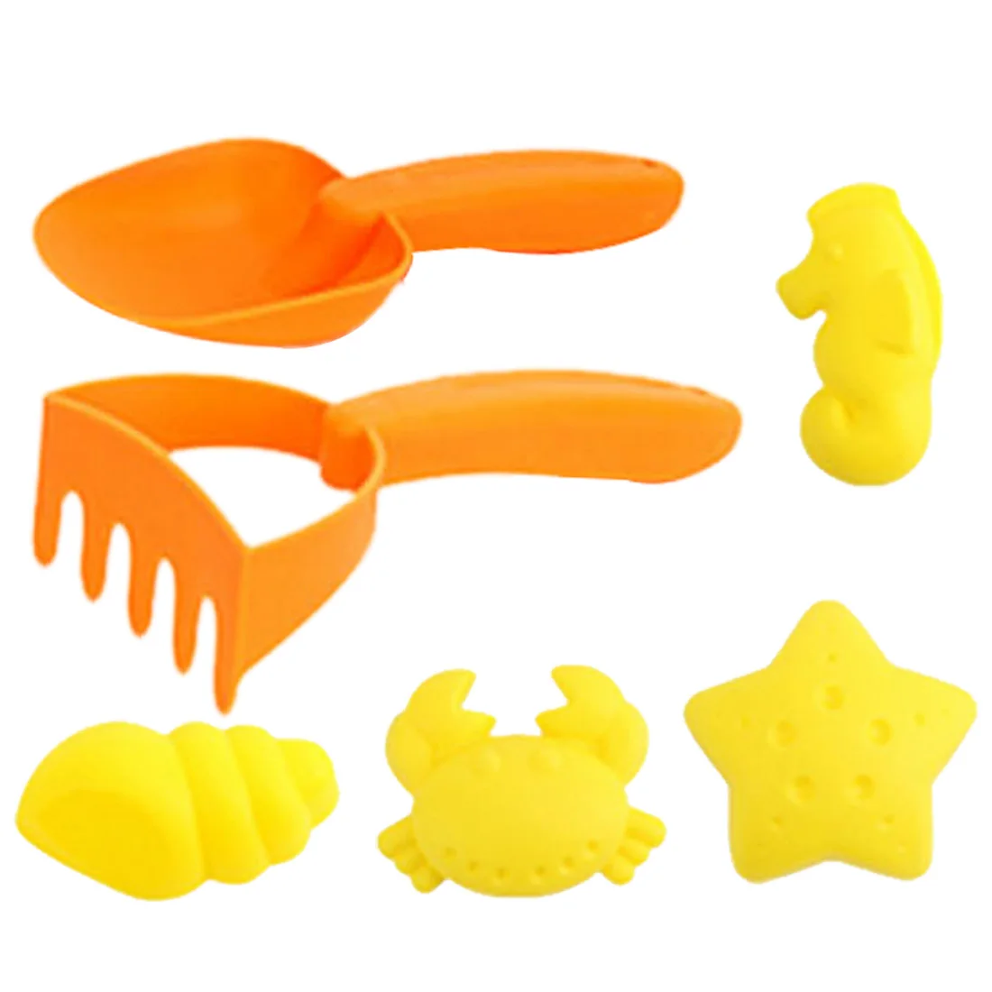 awesome  4-In-1 Portable Soft Rubber Beach Toy Model Clay Set Outdoor Beach Toys Animal Mold Toy Play Sand W