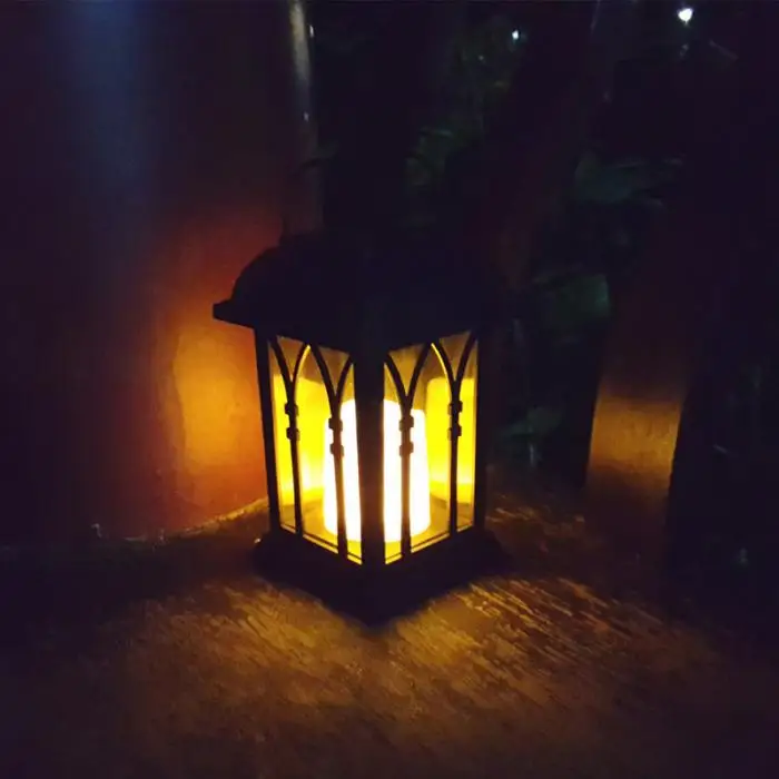 Солнечная энергия Водонепроницаемая светодиодная свеча свет садовый газон декор для дорожек и улиц подвесной фонарь лампа ALI88