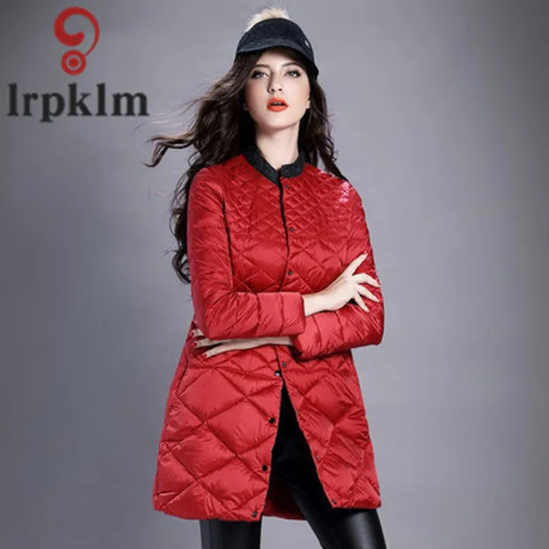 Women White Duck Down Jacket Padded Coats O-Collar Winter Jackets For Female 2018 New Long Korean Style Women Coat AS038 (3)
