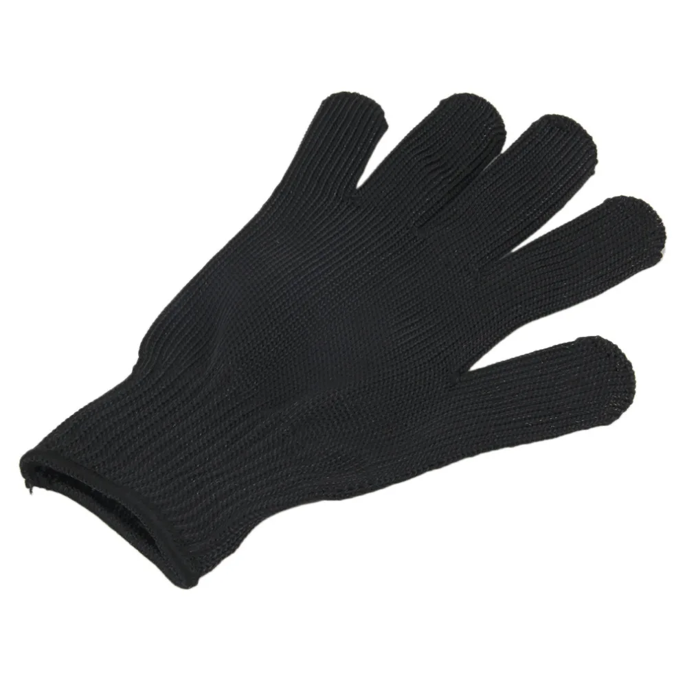 Черные рабочие безопасные охотничьи перчатки, устойчивые к порезам защитные перчатки из нержавеющей стали для мясника, антирежущий инструмент для улицы