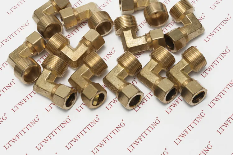 LTWFITTING 5/8 &quotOD x 3/4&quot Мужской NPT 90 Deg компрессионный локоть латунный Компрессионный